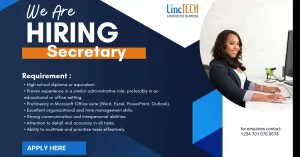 linctech job advert